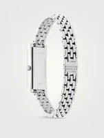 G-Frame Stainless Steel Bracelet Watch With Diamonds