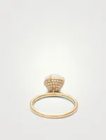 14K Gold Reversible Opal Ring With Diamonds