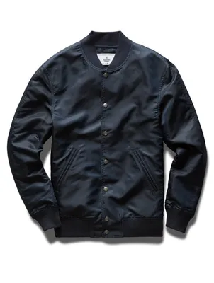 Satin Nylon Bomber Jacket