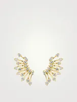 Luminus 18K Gold Crawler Earrings With Diamonds