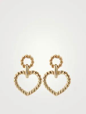 Large Bambola Heart Drop Earrings