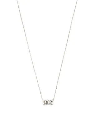 Fireworks 18K White Gold Pendant Necklace With Diamonds