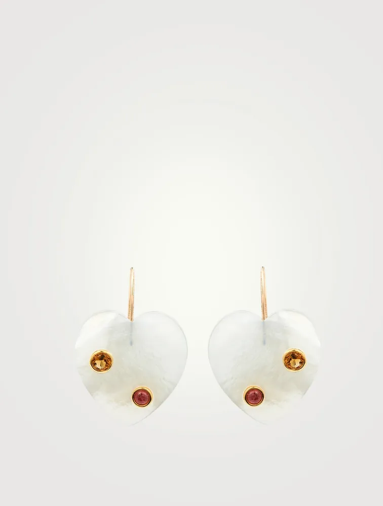 Mi Amor Mother Of Pearl Earrings