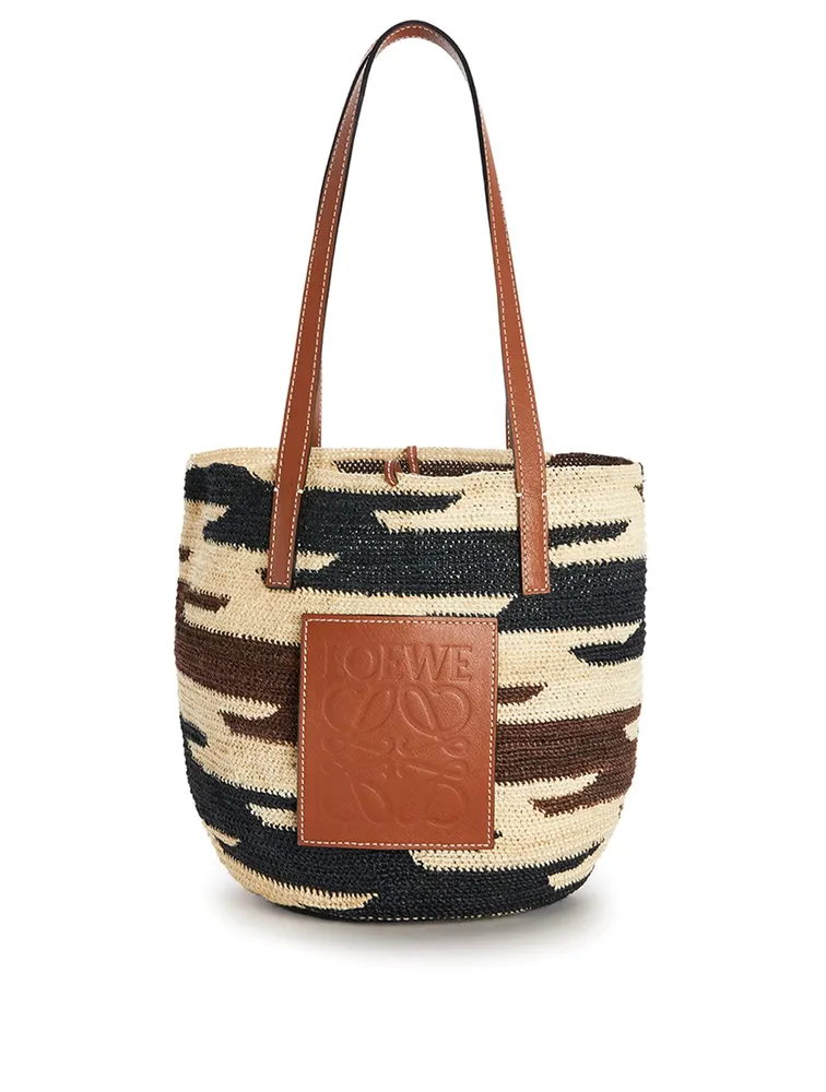 Paula's Ibiza Agave And Leather Shigra Basket Bag