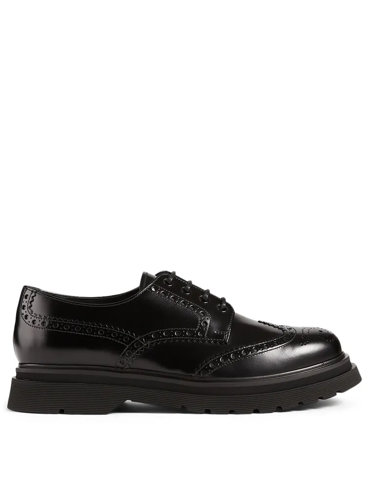 Leather Brogue Derby Shoes