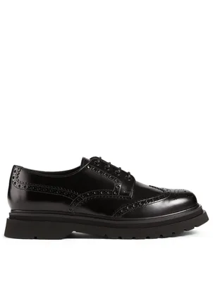 Leather Brogue Derby Shoes