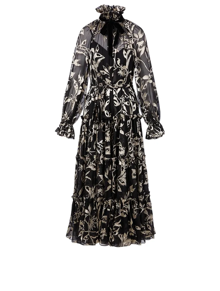 Long Swing Dress Ladybeetle Print