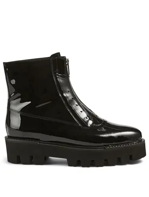 Angelina Patent Leather Ankle Boots