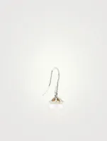 18K White Gold Pearl Earrings With Diamonds