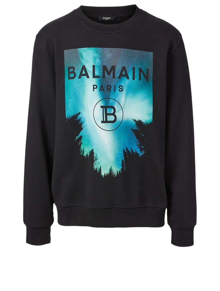 Cotton Sweater With Oversized Graphic