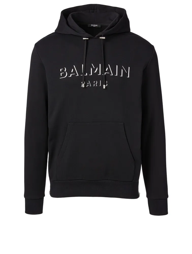 Cotton Hoodie With 3D Effect Logo