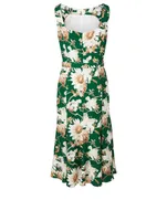 Sleeveless Midi Dress Floral Print