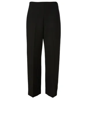 Wool-Blend High-Waisted Pants