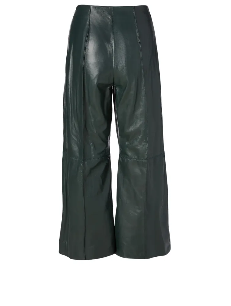 Leather Cropped Pants