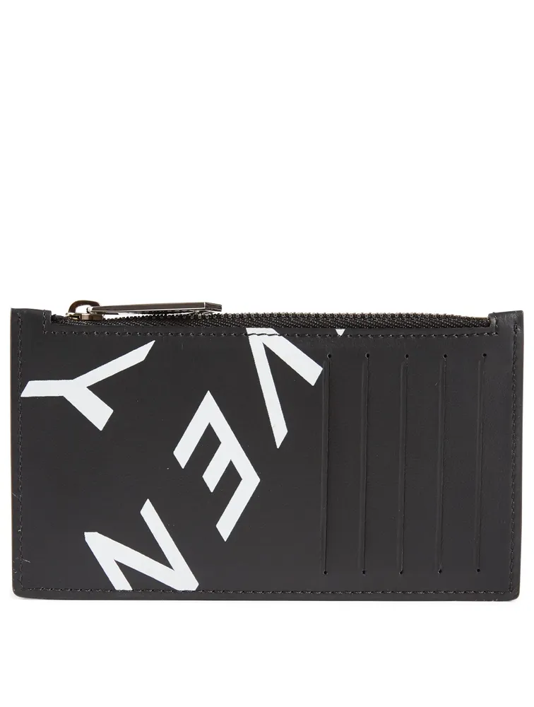 Leather Card HolderWith Refracted Logo