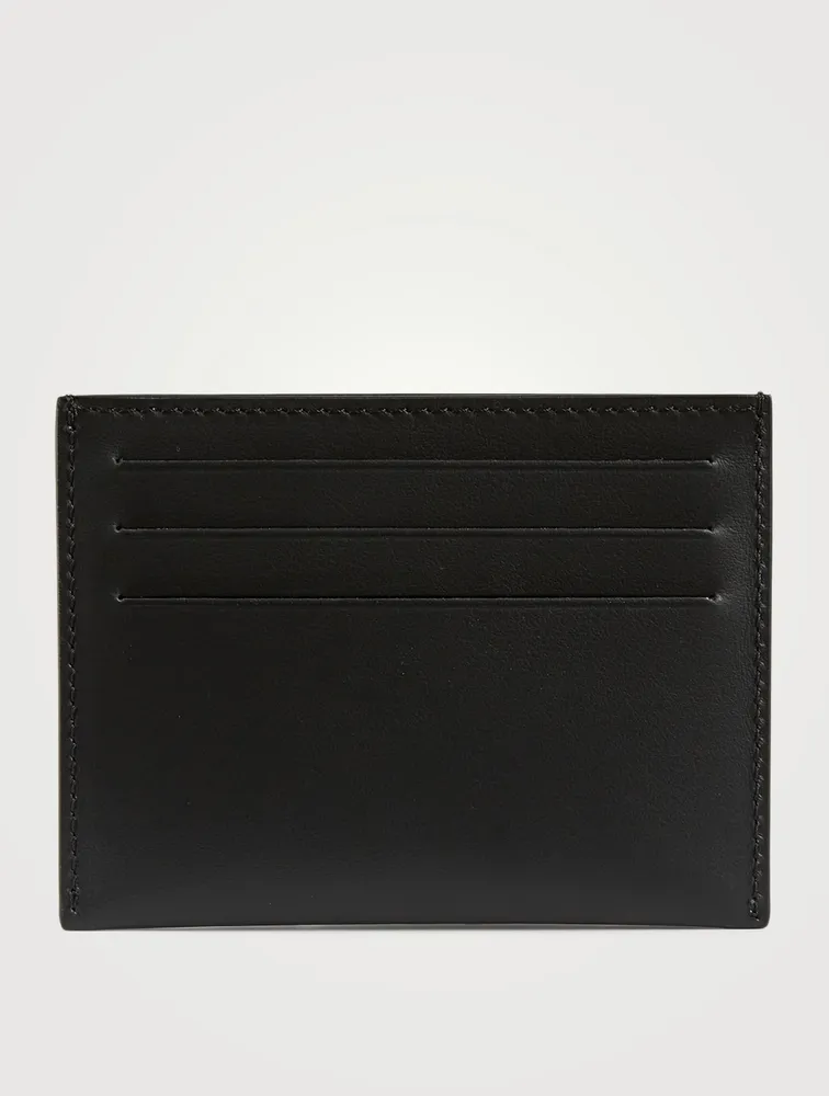 Refracted Logo Leather Card Holder