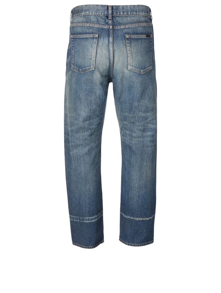 Straight-Leg High-Waisted Jeans