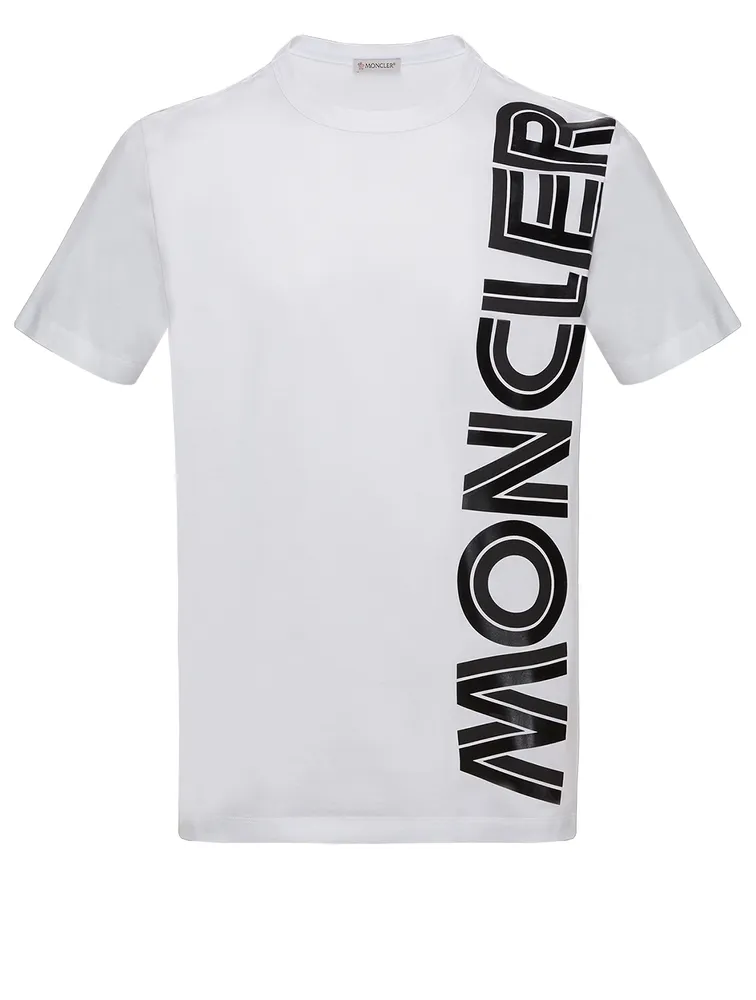 Cotton T-Shirt With Vertical Logo