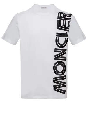 Cotton T-Shirt With Vertical Logo