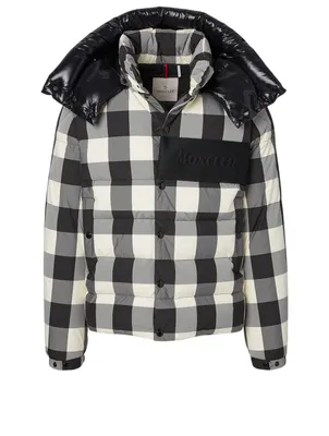 Aubrac Down Jacket Plaid Print