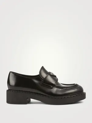 Chocolate Brushed Leather Loafers