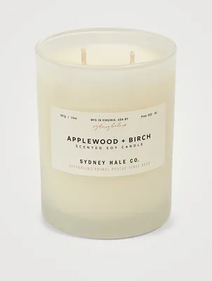 Applewood & Birch Scented Soy Candle
