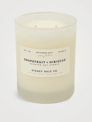Grapefruit Hibiscus Scented Soy Candle