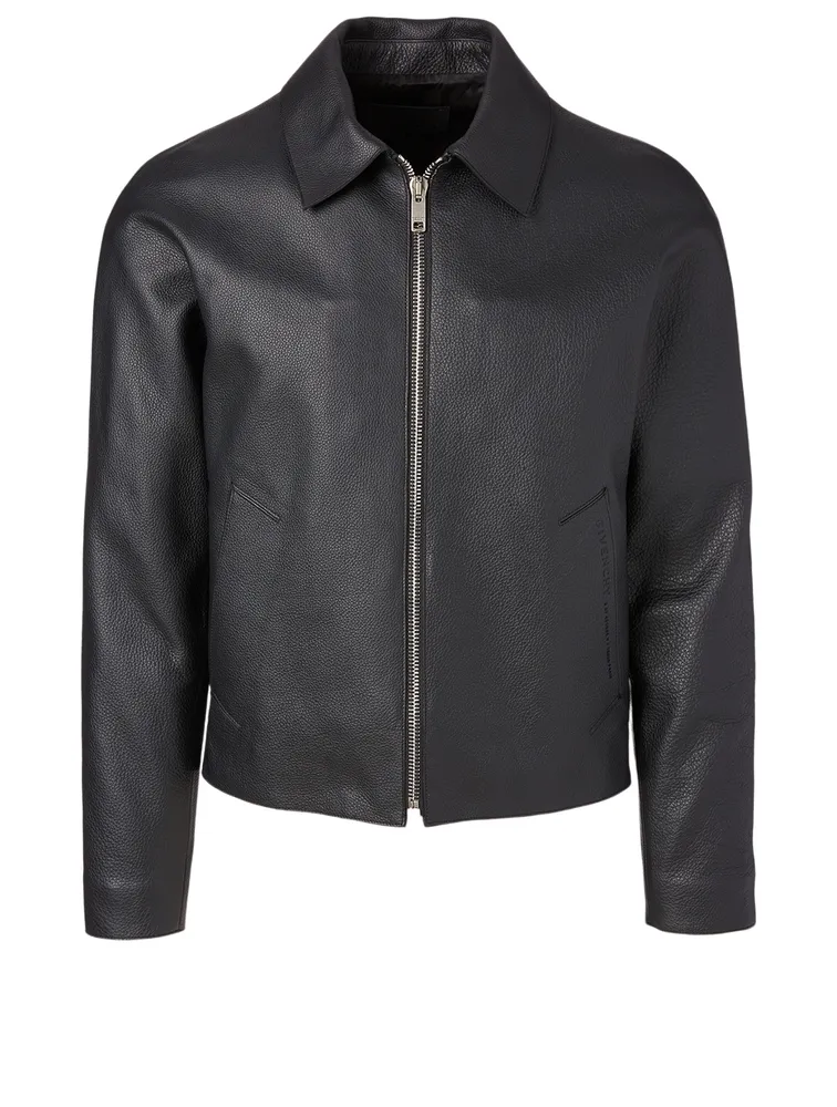 Leather Blouson Jacket