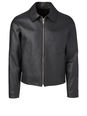 Leather Blouson Jacket