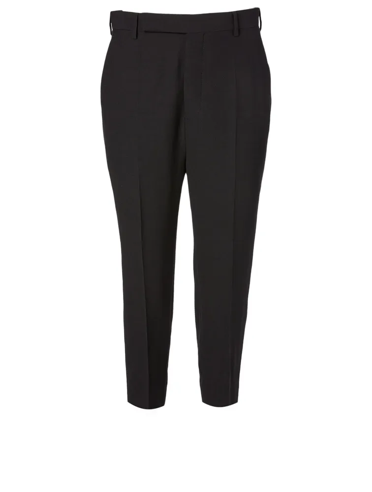Wool-Blend Cropped Pants