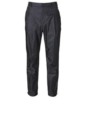 Nylon Track Pants Chain Print