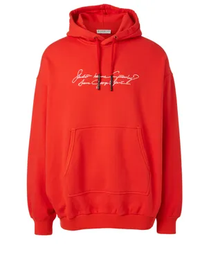 Cotton Hoodies With Logo Calligraphy