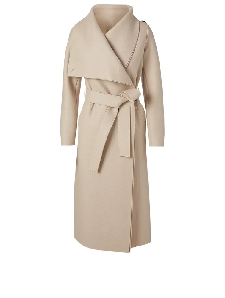 Wool Midi Wrap Coat