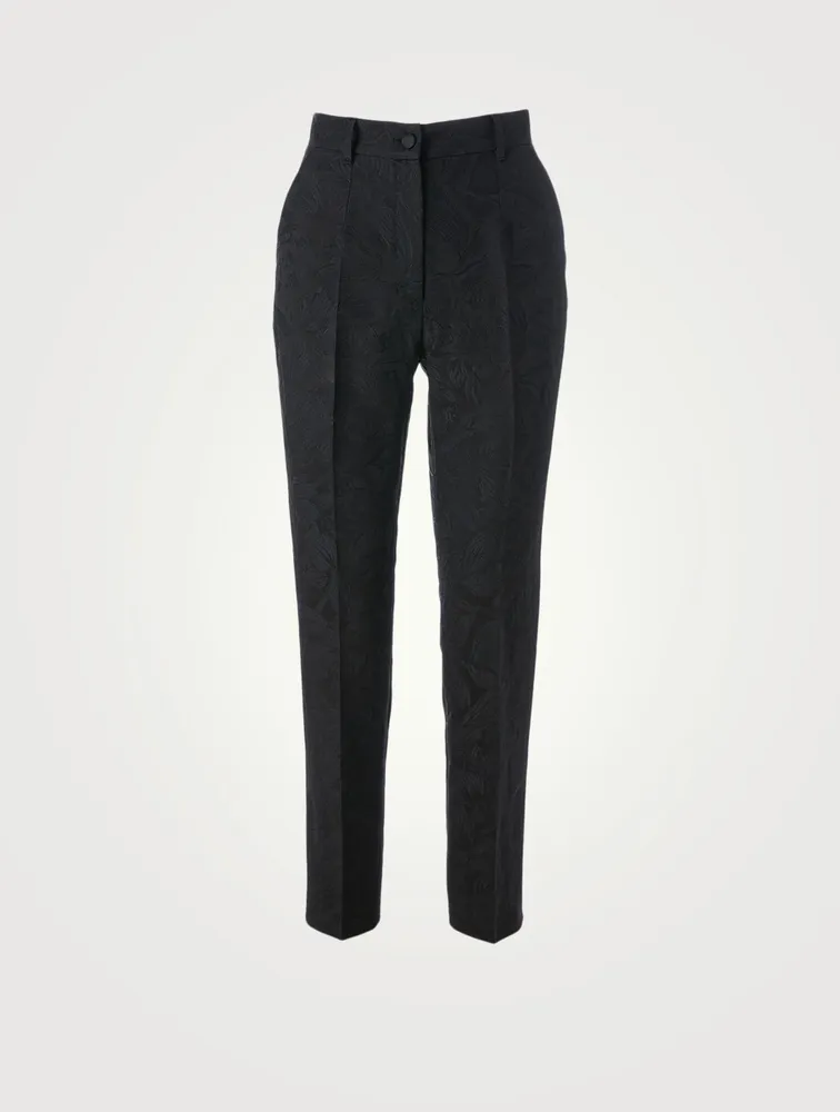 Slim-Fit Jacquard Pants