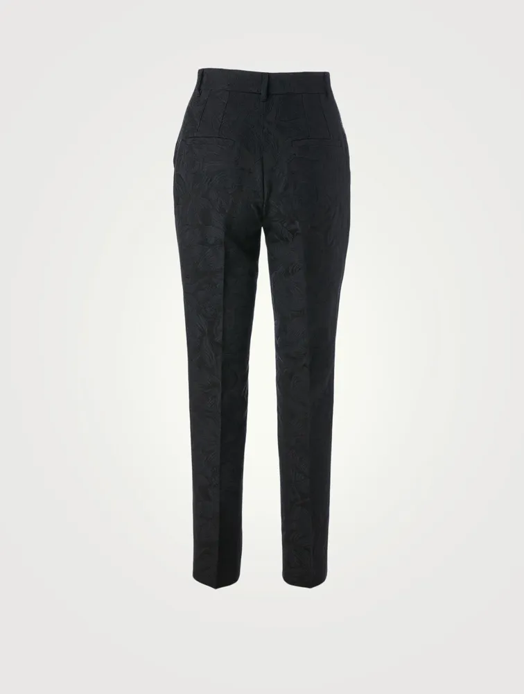 Slim-Fit Jacquard Pants