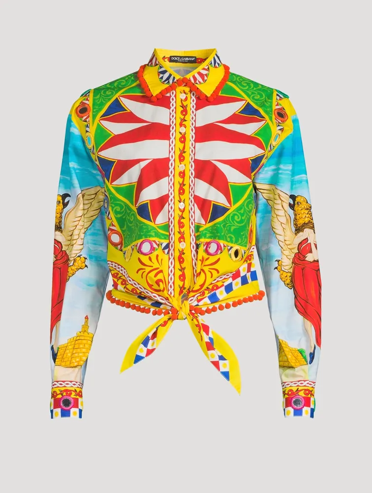 Cropped Shirt Carretto Print