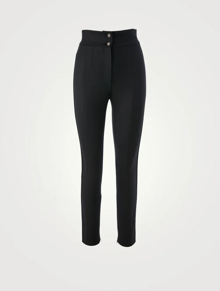 Wool Stretch High-Waisted Pants