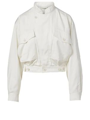 Cropped Blouson Jacket