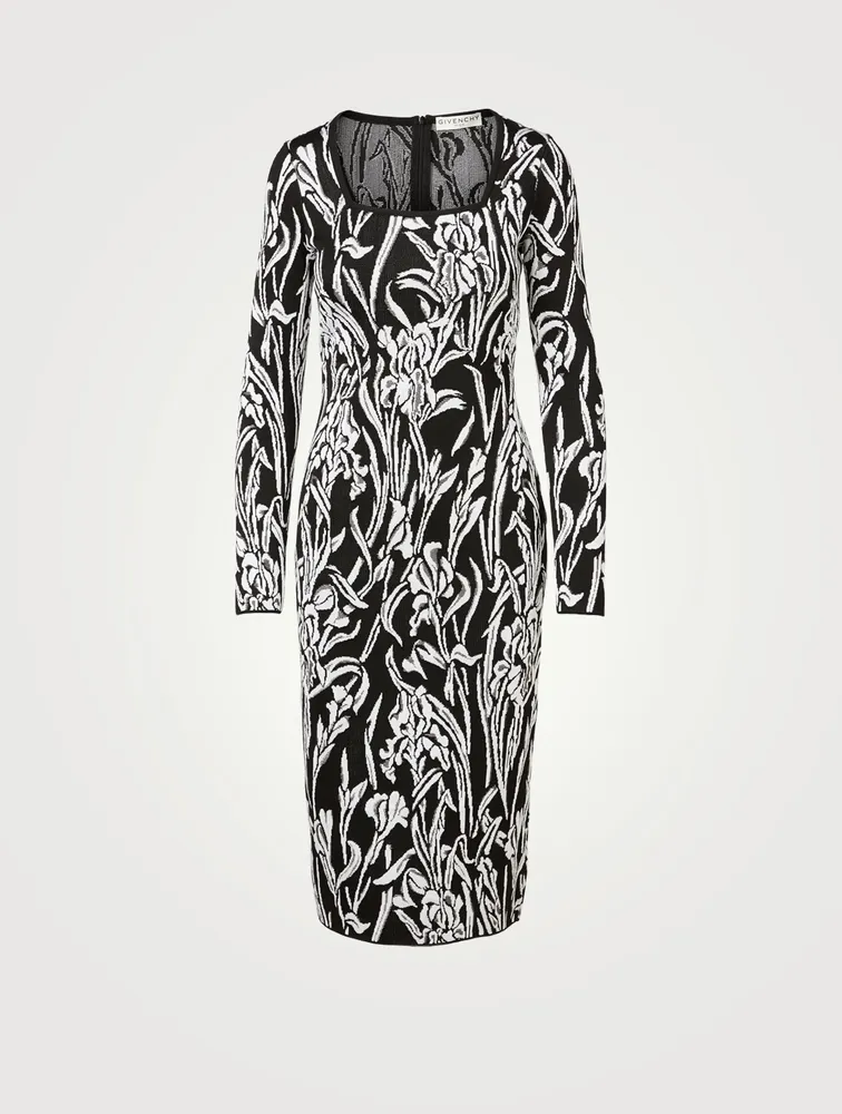 Floral Jacquard Midi Dress