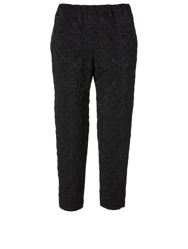 Nylon Textured Slim Pants