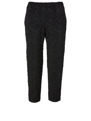 Nylon Textured Slim Pants