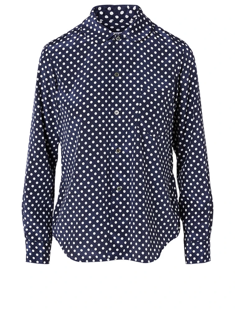 Long-Sleeve Shirt Polka Dot Print