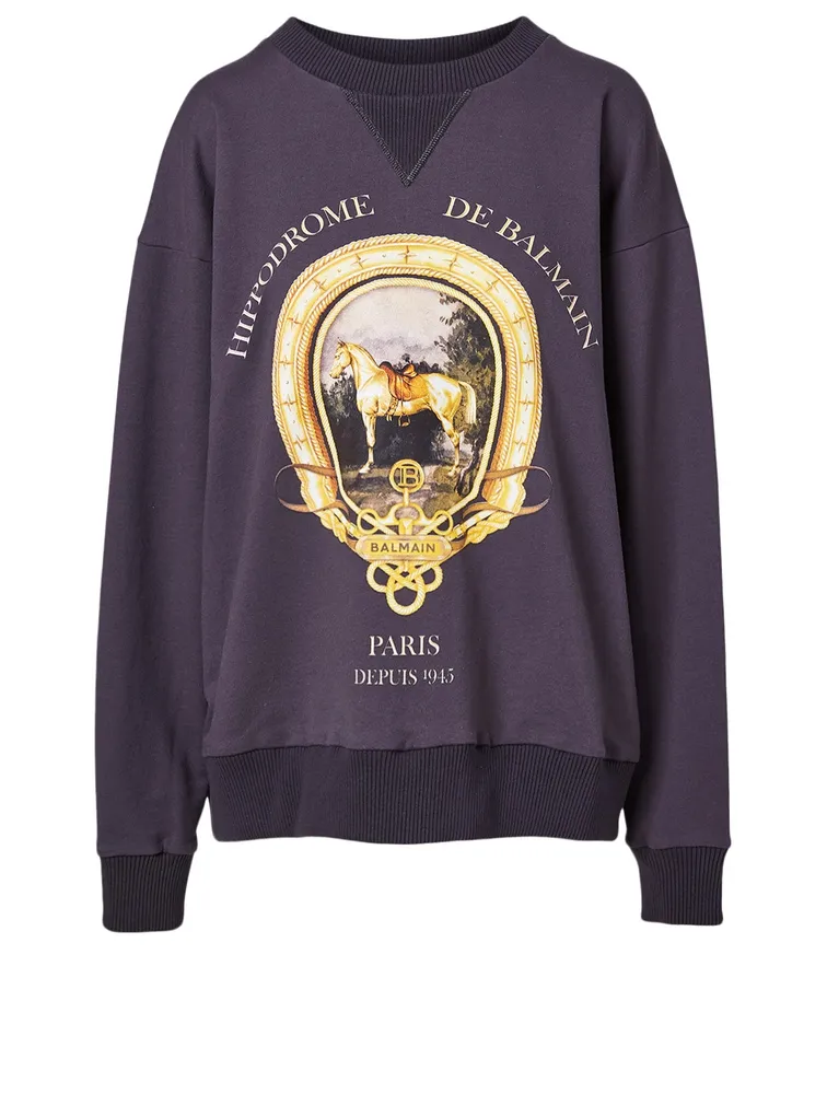 Cotton Oversized Graphic Sweatshirt