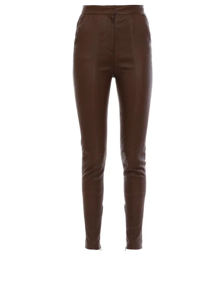 Leather High-Waisted Skinny Pants