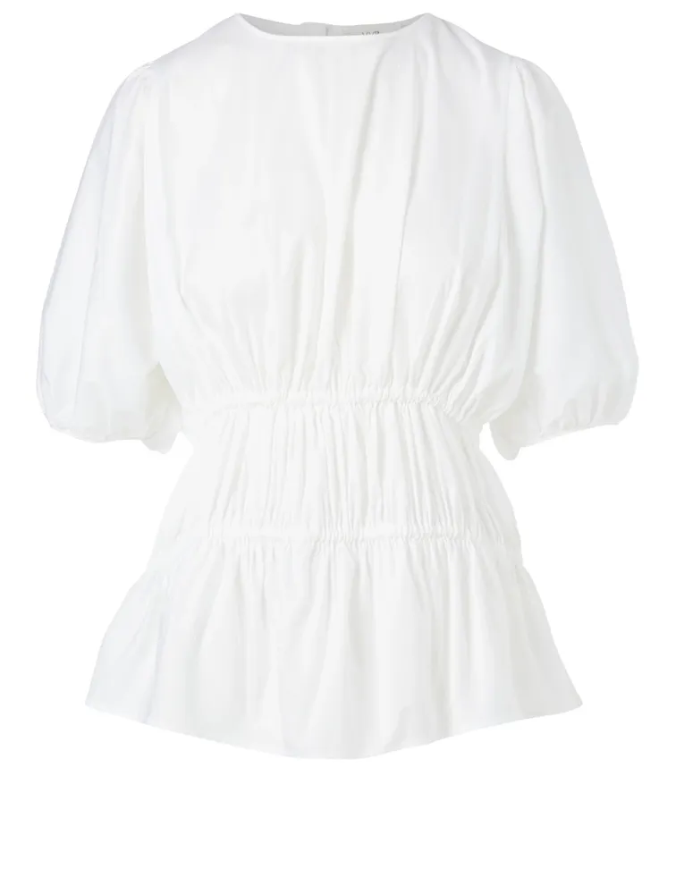 Cotton Gathered Blouse