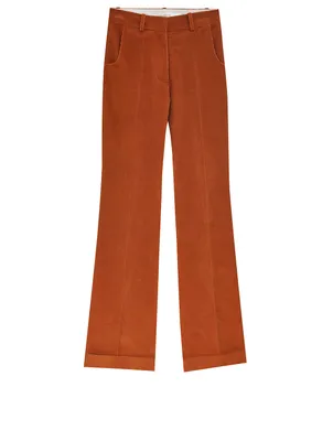 Corduroy High-Waisted Pants