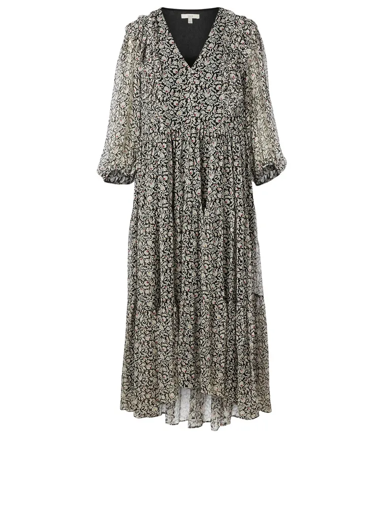 Tobey Silk Printed Midi Dress