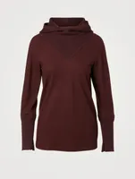 Wool Long-Sleeve Top With Hood