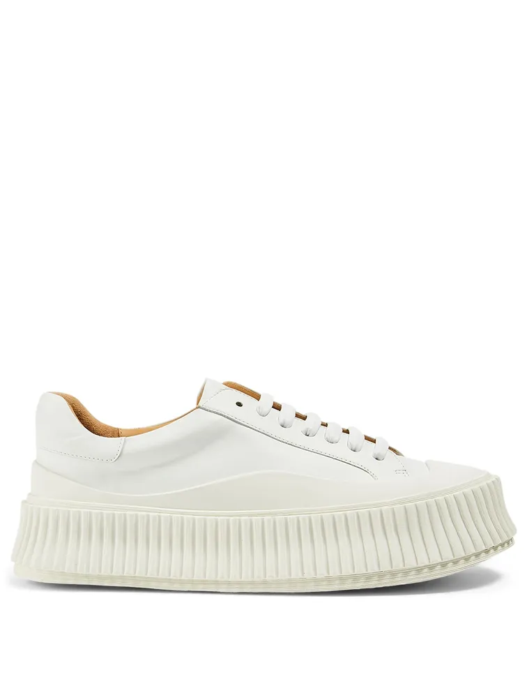 Leather Flatform Sneakers