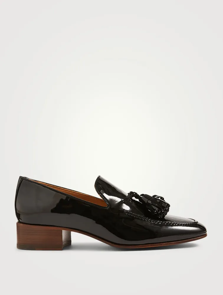 Pompon Leather Loafers